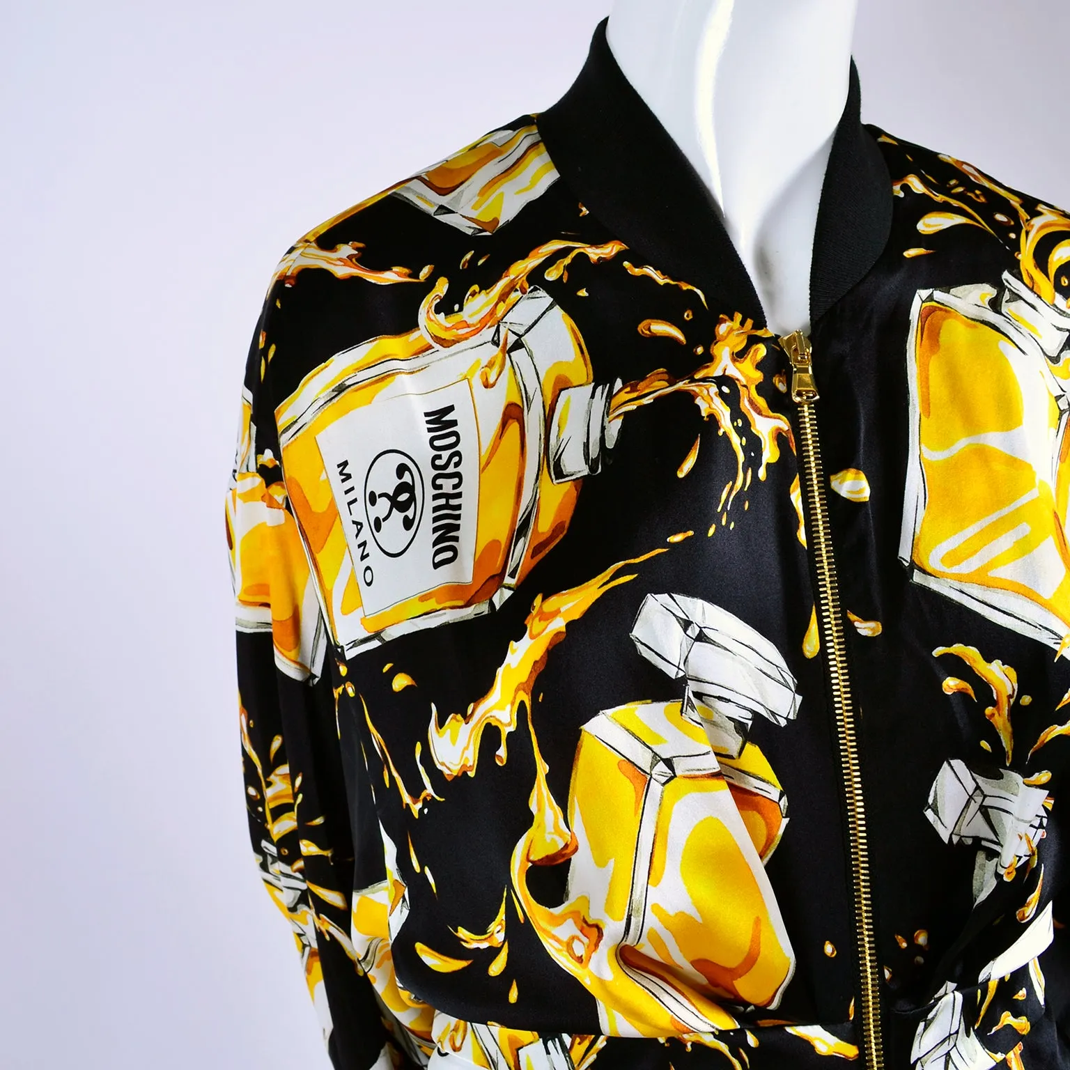 2016 Moschino Couture Deadstock Spilled Perfume Bottle Dress