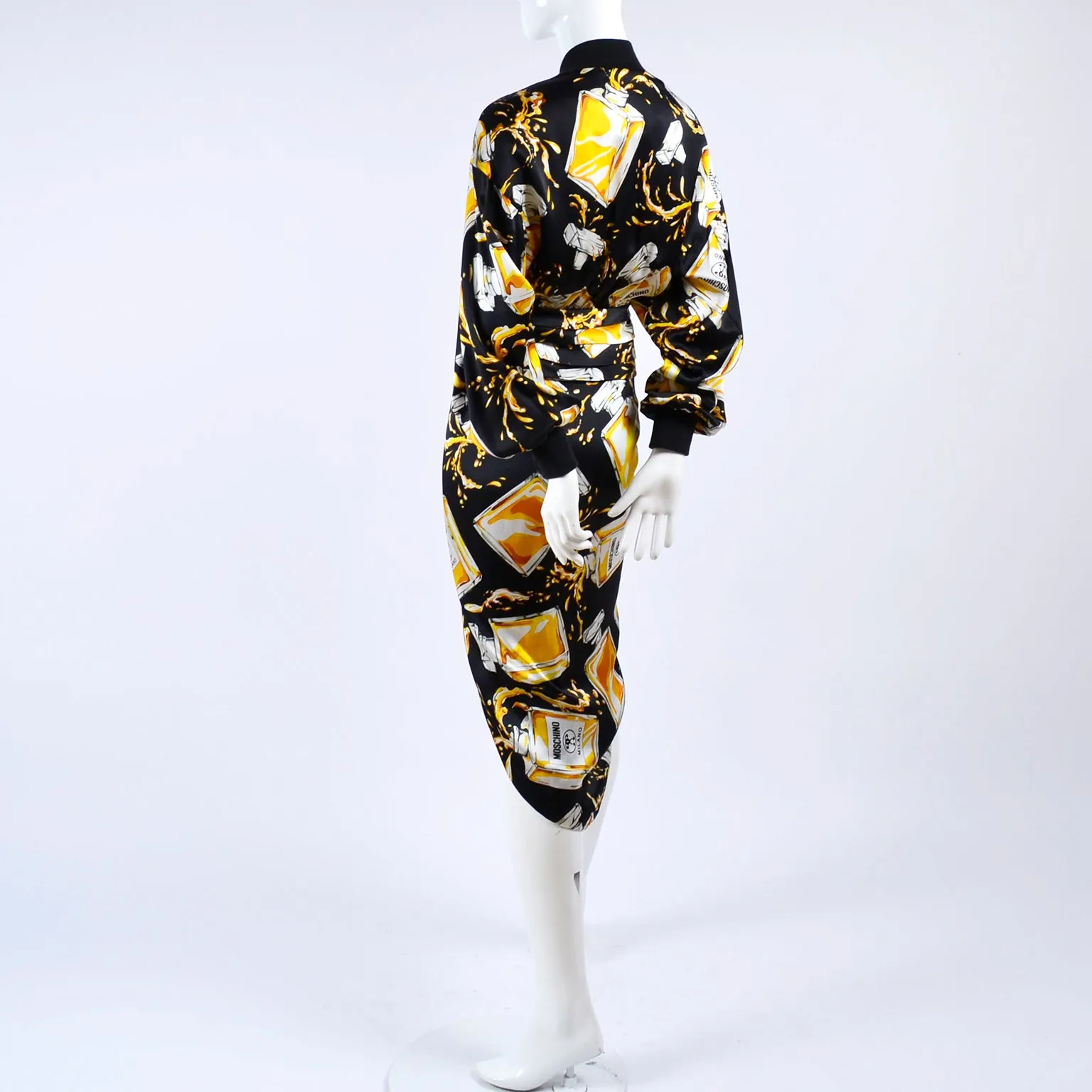 2016 Moschino Couture Deadstock Spilled Perfume Bottle Dress