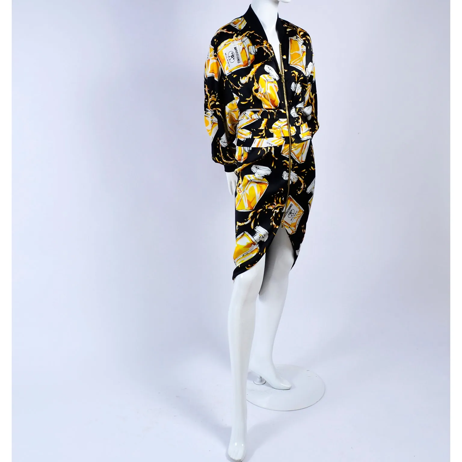 2016 Moschino Couture Deadstock Spilled Perfume Bottle Dress