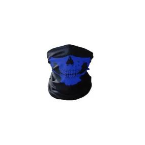 2Pcs blue Multifunctional outdoor seamless windproof sunscreen collar, riding mask AZ10961