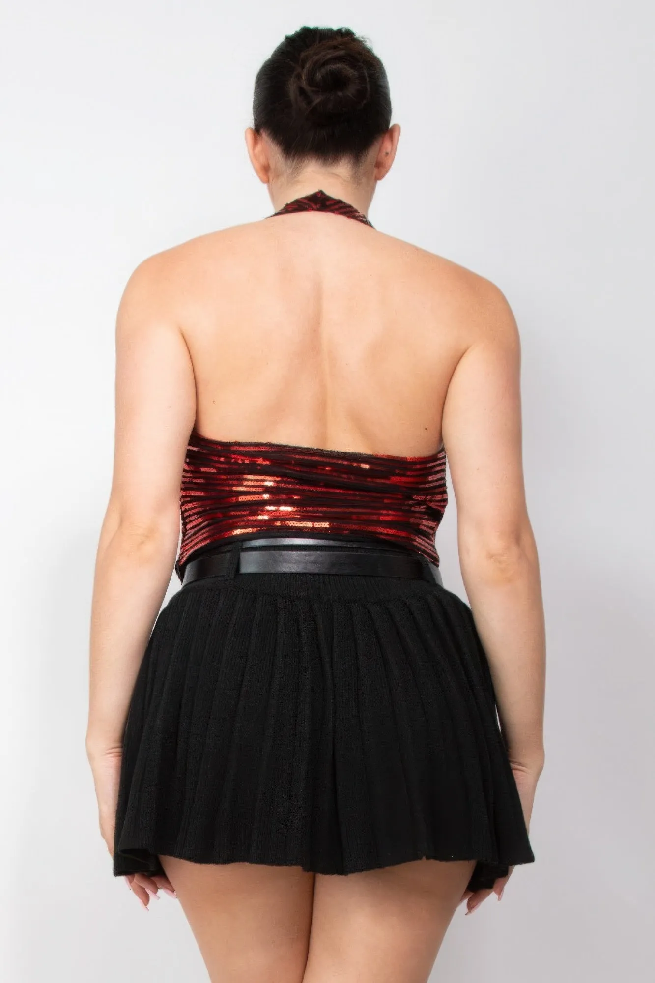 Blue Zone Planet |  Gina's Surplice Halter Sequins Top