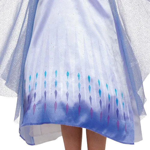 Disney Frozen 2 Elsa Snow Queen Girls Dress Cape Costume - Medium (7/8)