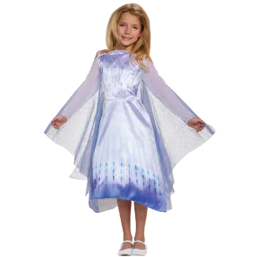 Disney Frozen 2 Elsa Snow Queen Girls Dress Cape Costume - Small (4/6)