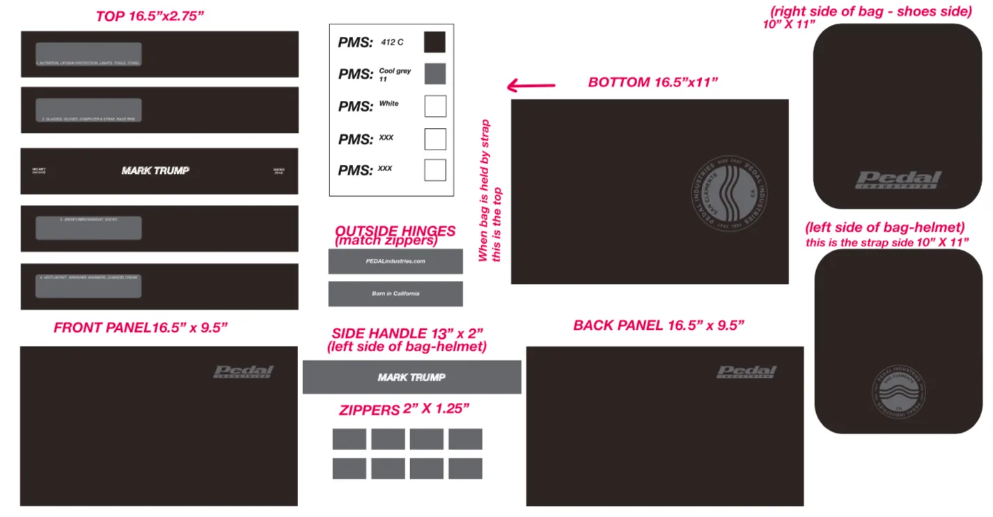 Mark Trump custom STEALTH RACEDAY BAG