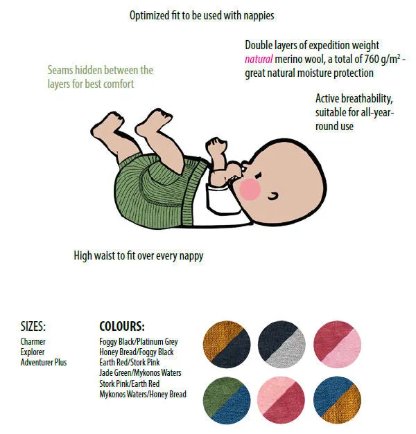 Natural Woollies Reversible Shorties