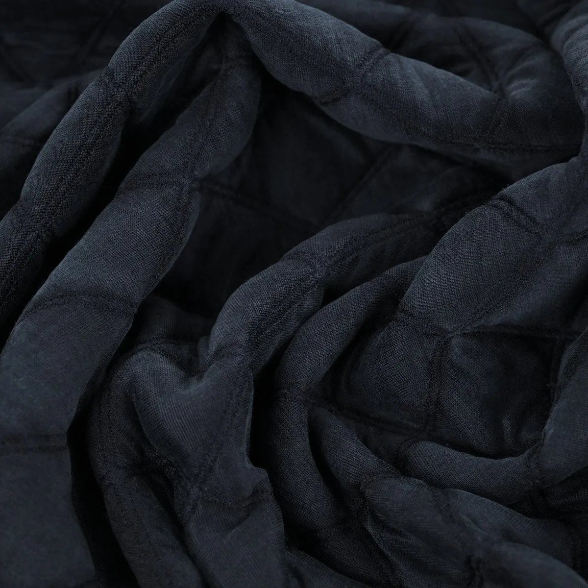 Navy Quilted Fabric 3236