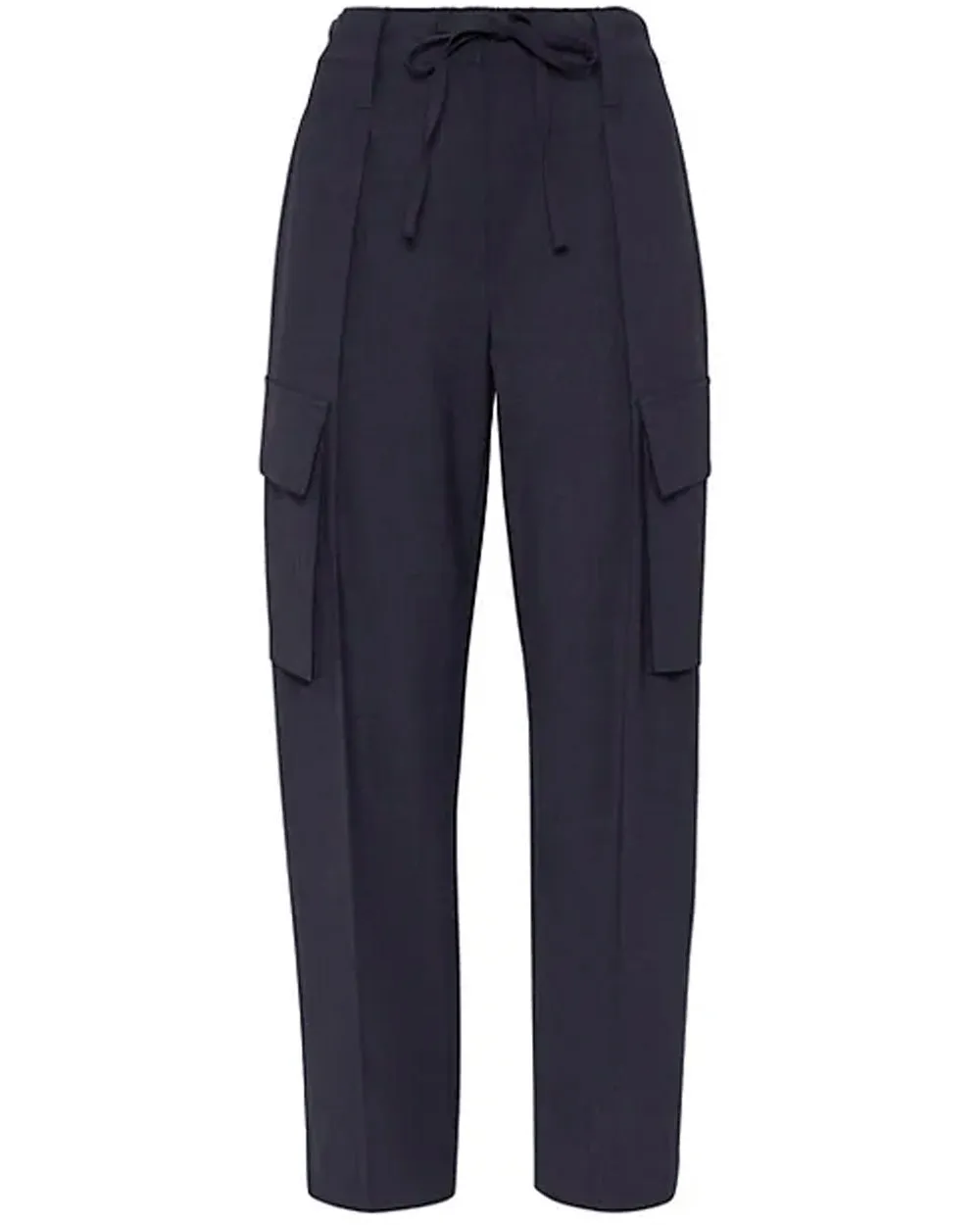 Navy Wool Cargo Pant