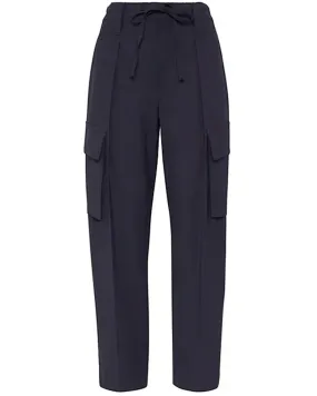 Navy Wool Cargo Pant