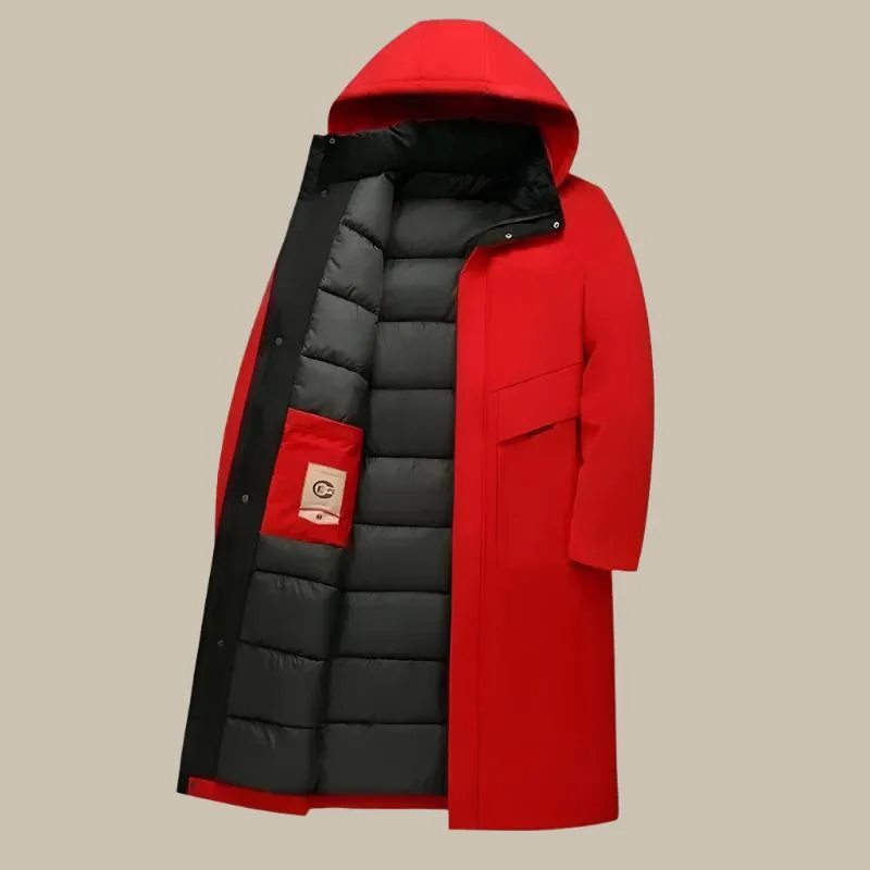 Olaf&Dave Down Parka | Casual lange waterdichte winterjas voor heren