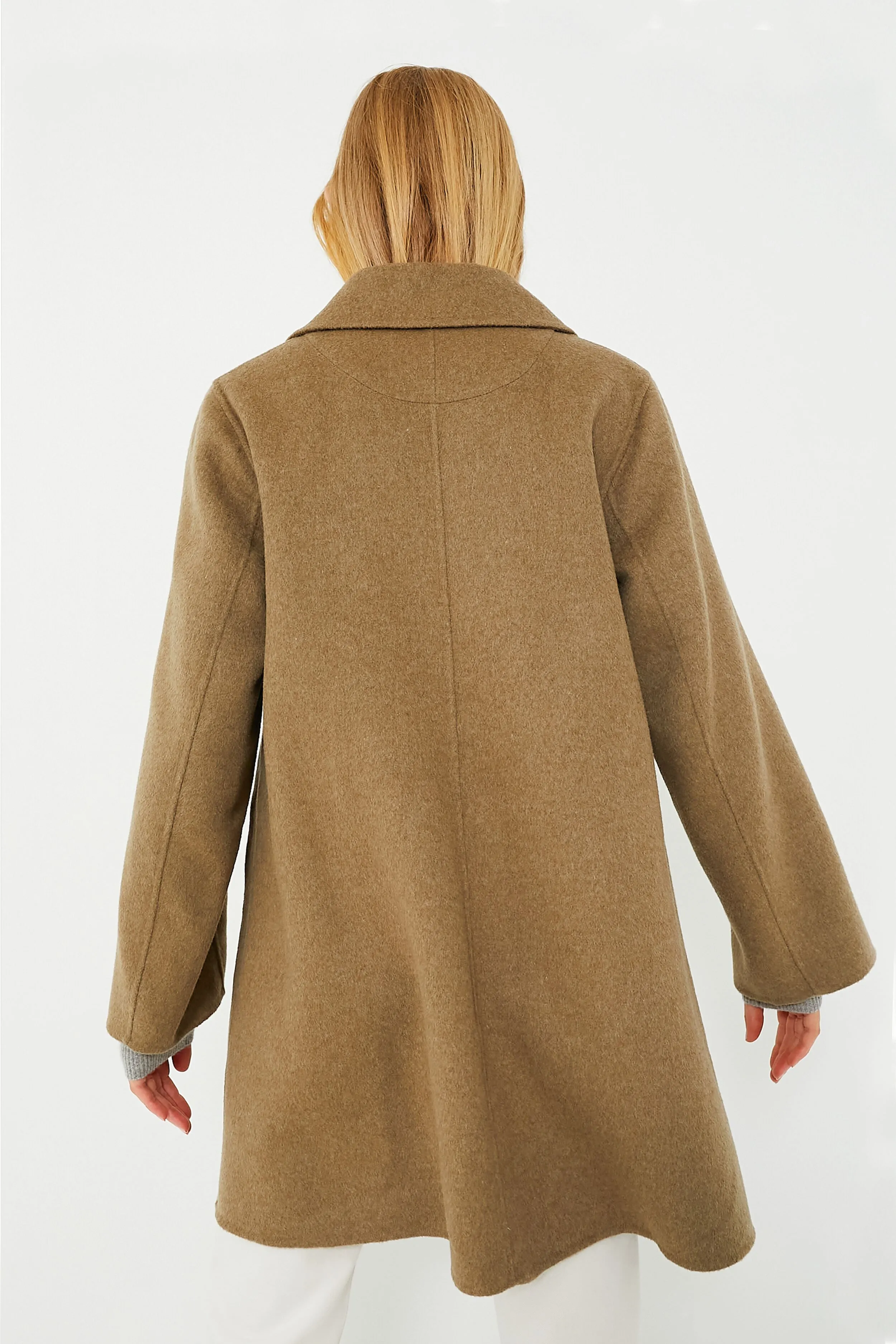 Petrified Oak Wool Midi Jacket