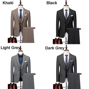 Posh Men's 3 Pieces Suit Smart Fit One Button Tuxedo Set Wedding and Party Dress | 96031-A418