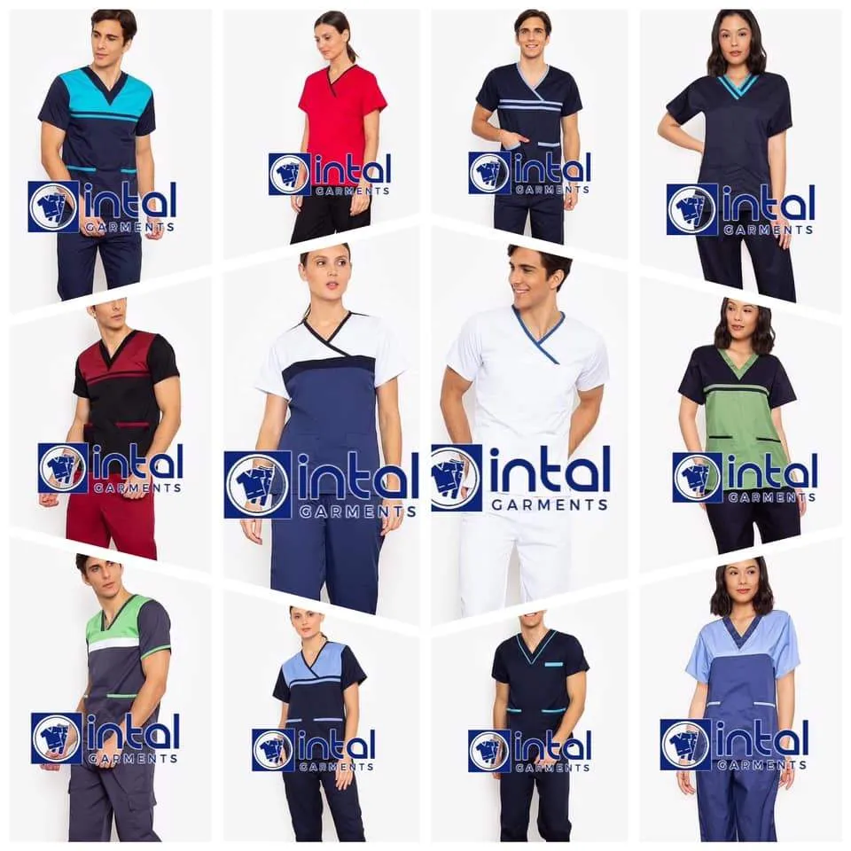 Scrub Suit 06B High Quality Medical Doctor Nurse Scrubsuit Cargo 6 Pocket Pants Unisex Scrubs (can now accept name embroidery)