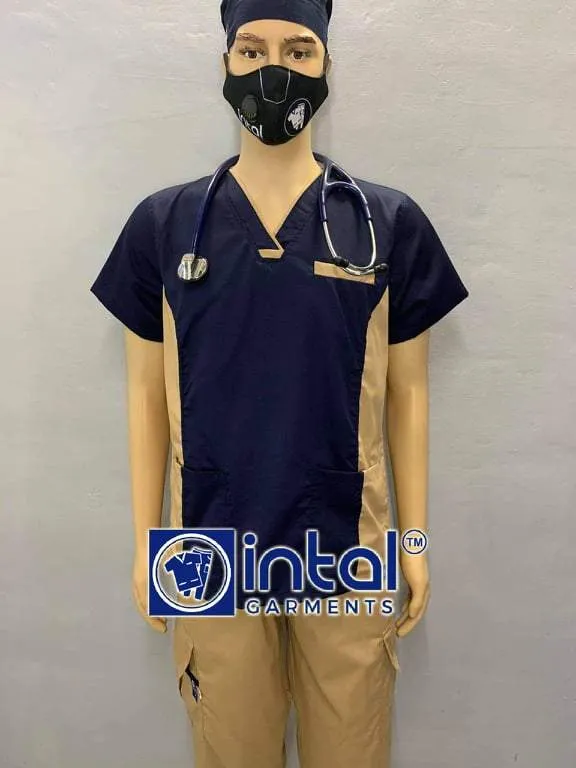 Scrub Suit 06B High Quality Medical Doctor Nurse Scrubsuit Cargo 6 Pocket Pants Unisex Scrubs (can now accept name embroidery)