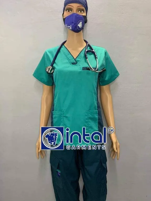 Scrub Suit 06B High Quality Medical Doctor Nurse Scrubsuit Cargo 6 Pocket Pants Unisex Scrubs (can now accept name embroidery)