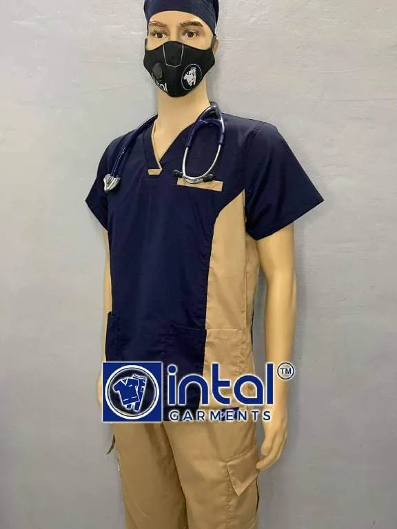 Scrub Suit 06B High Quality Medical Doctor Nurse Scrubsuit Cargo 6 Pocket Pants Unisex Scrubs (can now accept name embroidery)