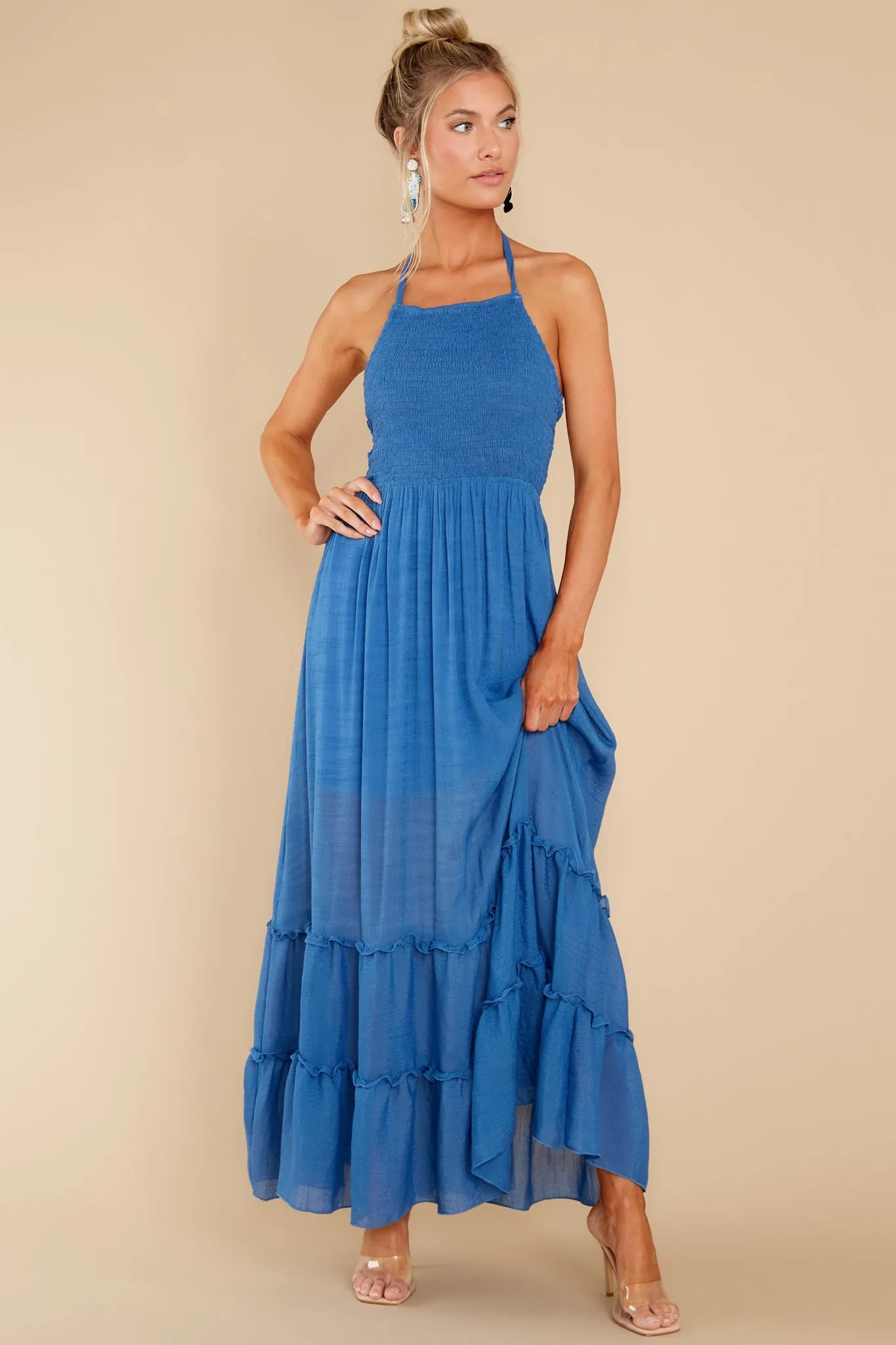 Stick Around Blue Maxi Dress