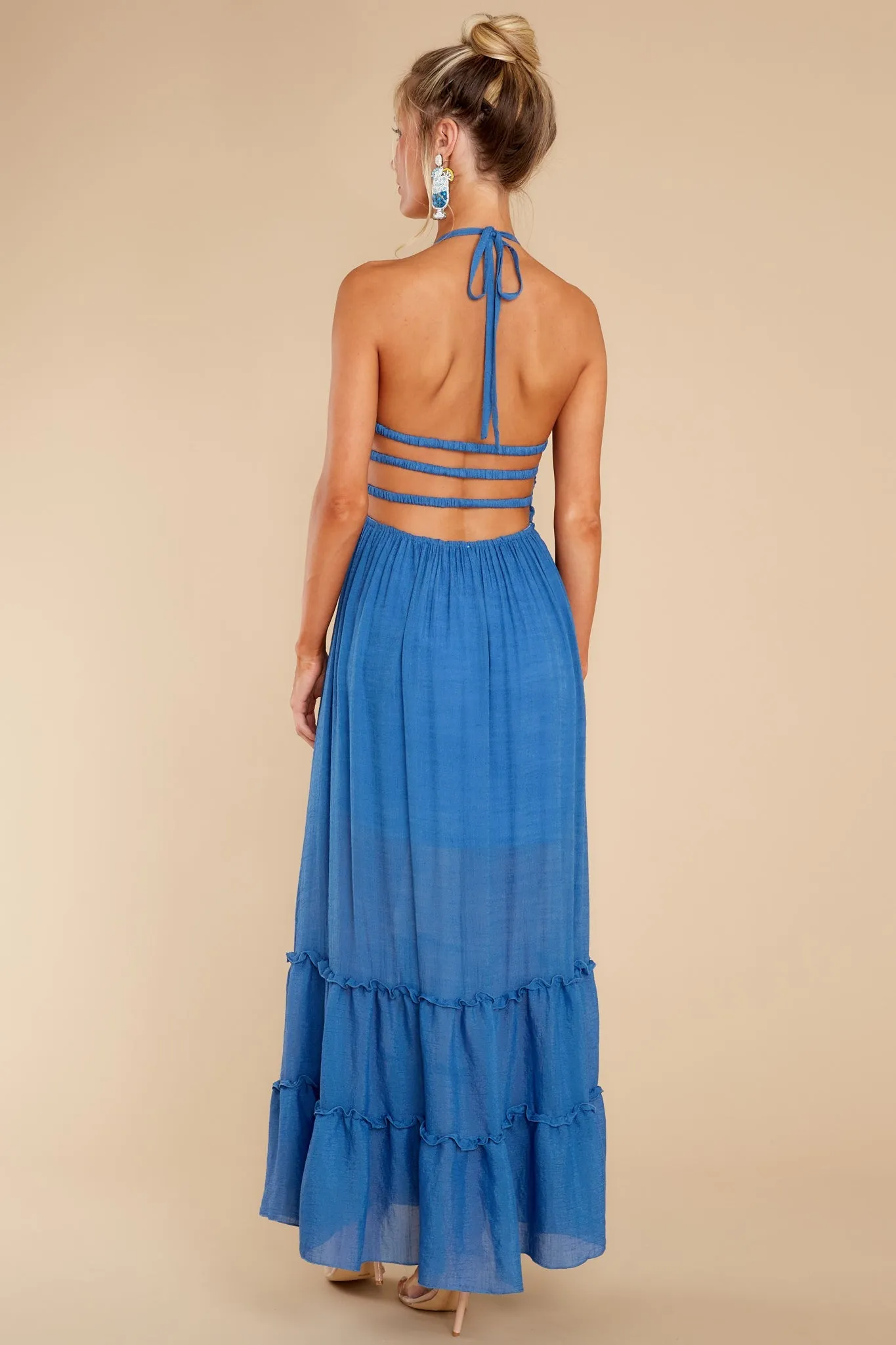 Stick Around Blue Maxi Dress