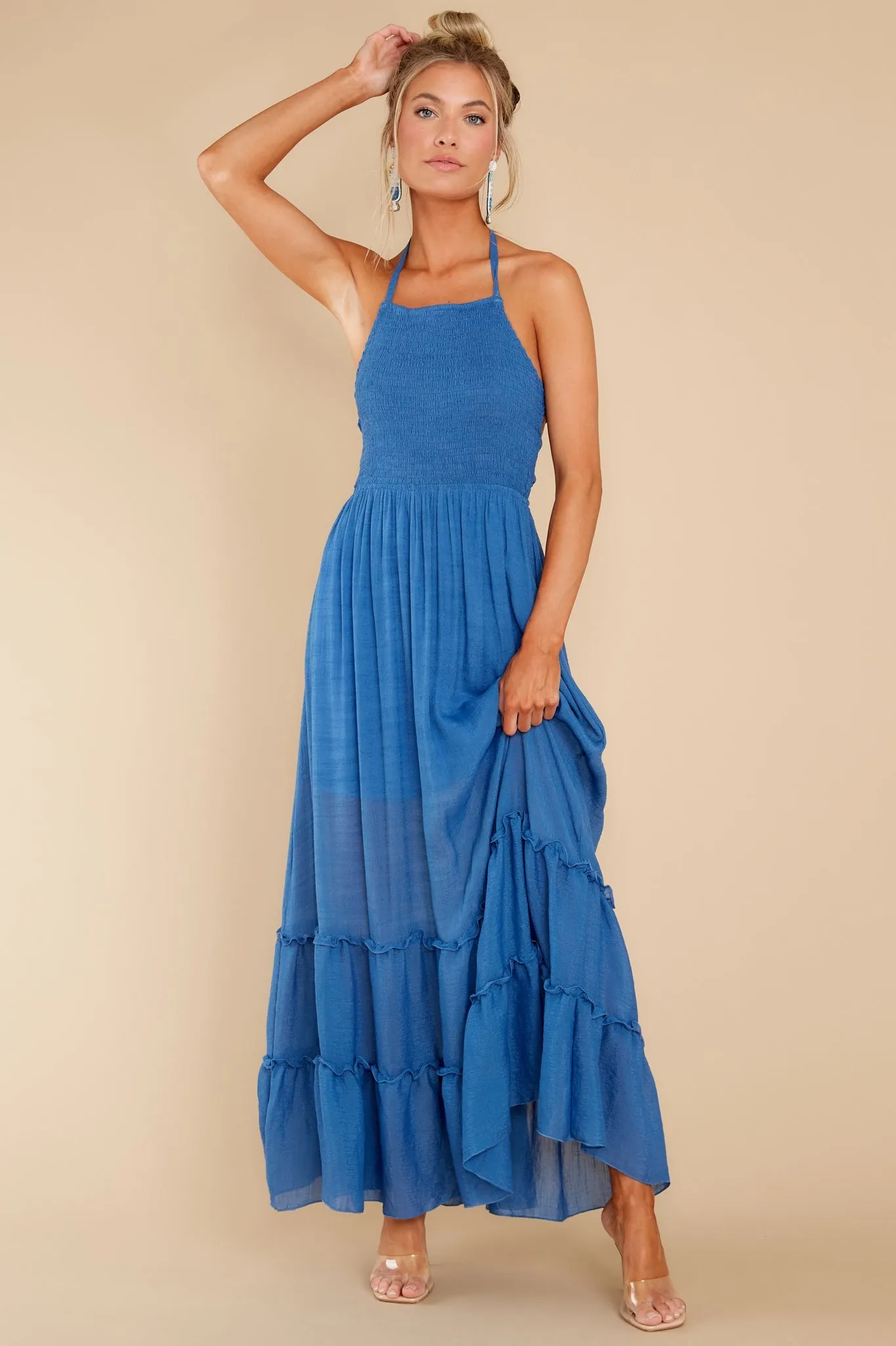 Stick Around Blue Maxi Dress
