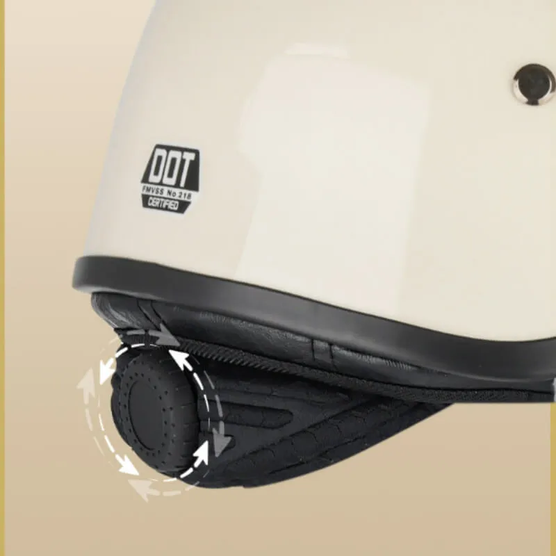 Sturgis Style DOT Helmet with Retractable UV Lens - Gloss Black