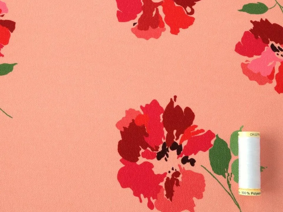 Viscose Crepe - Pinkie Floral - Fabric Godmother