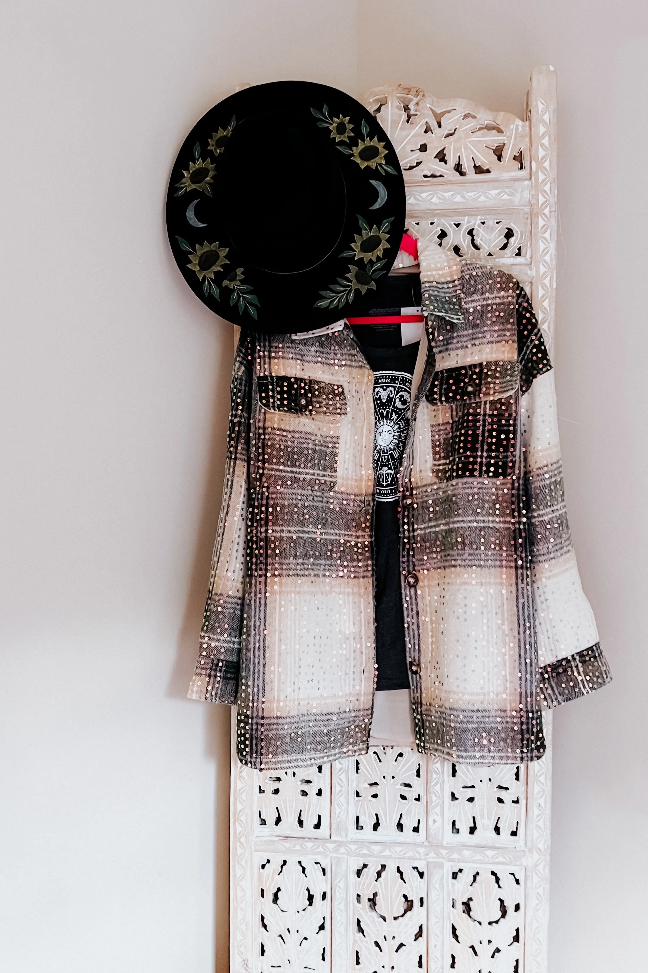 When It’s Raining Sequin Plaid Shacket