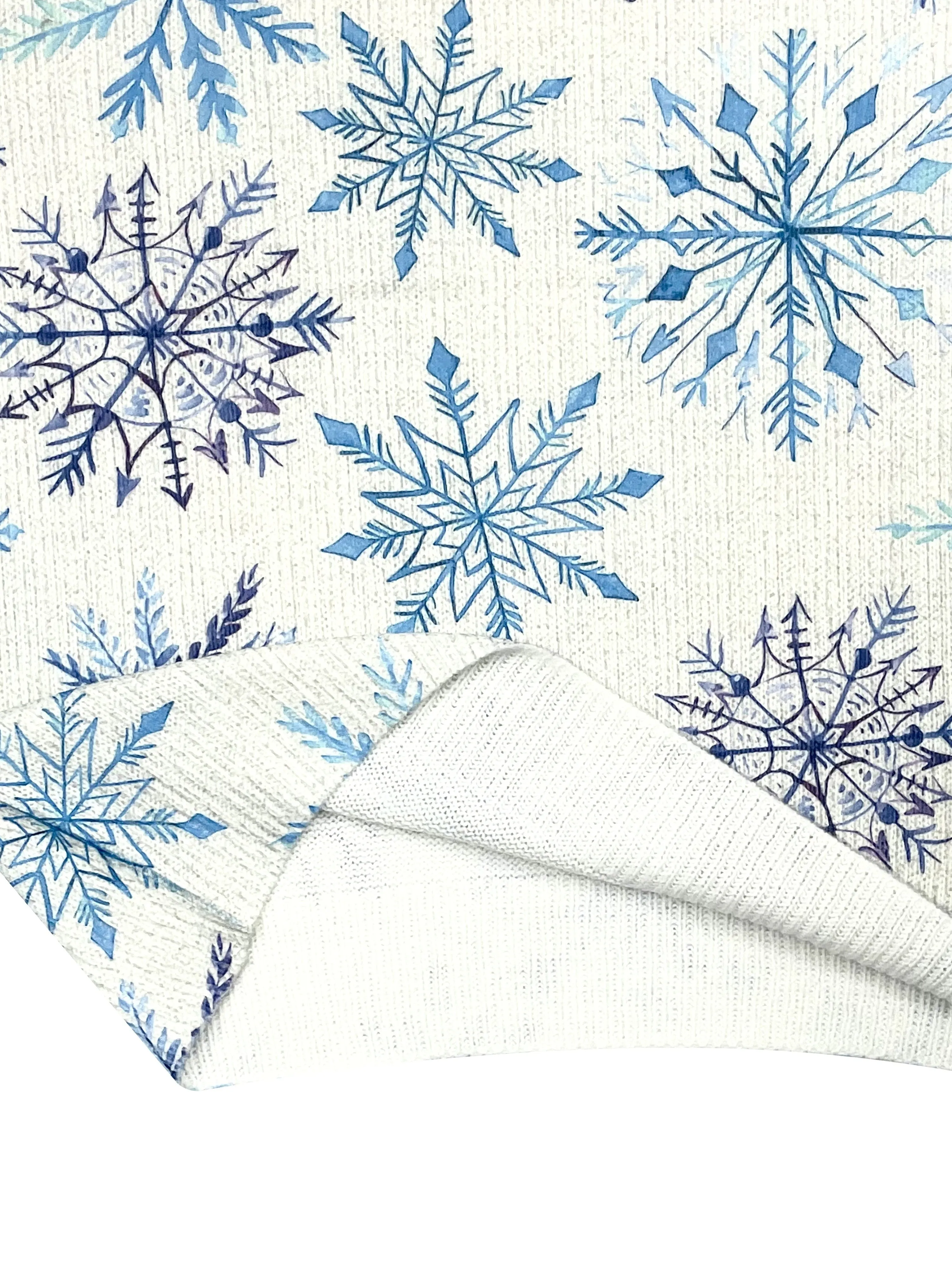 Women's Christmas Snowflake Print Pullover Sweater - 100% Polyester Knit Fabric, Stand Collar, All Season Comfort, Young Style