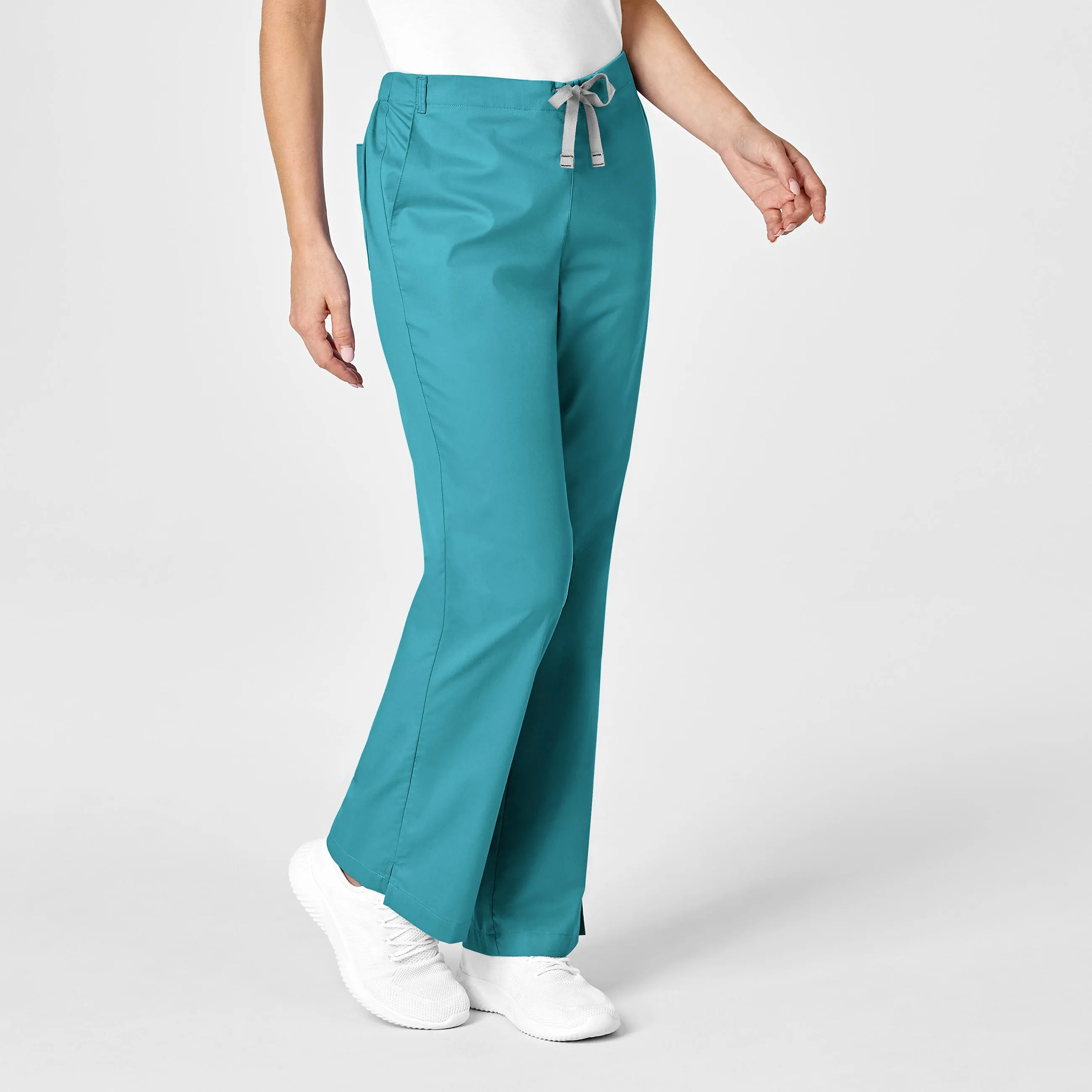 WonderWORK Women's Flare Leg Scrub Pant - Teal Blue