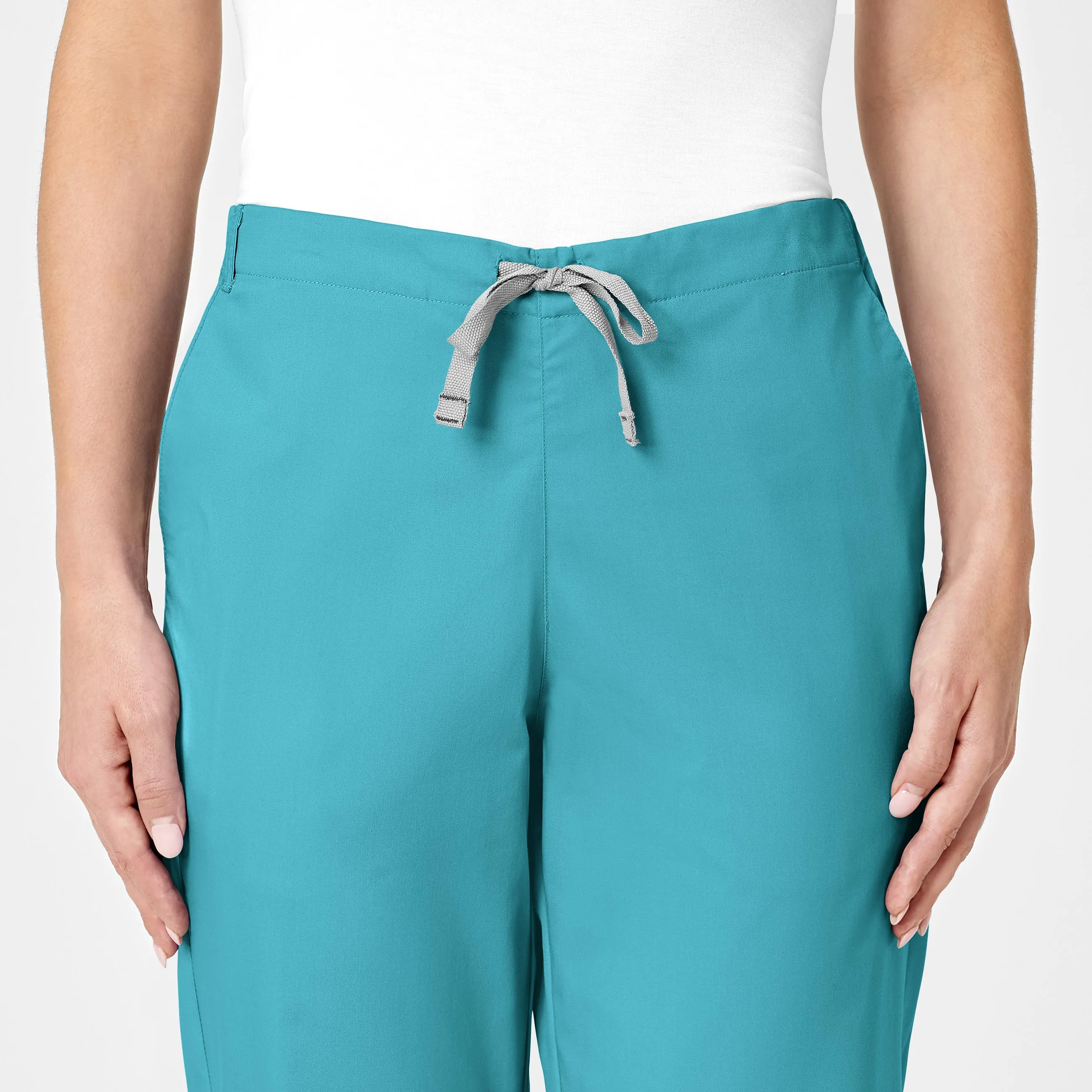 WonderWORK Women's Flare Leg Scrub Pant - Teal Blue